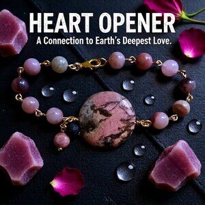 Uniquely Handmade! Rosary Style Rhodonite & Agate Bracelet! Muted Pink Hues